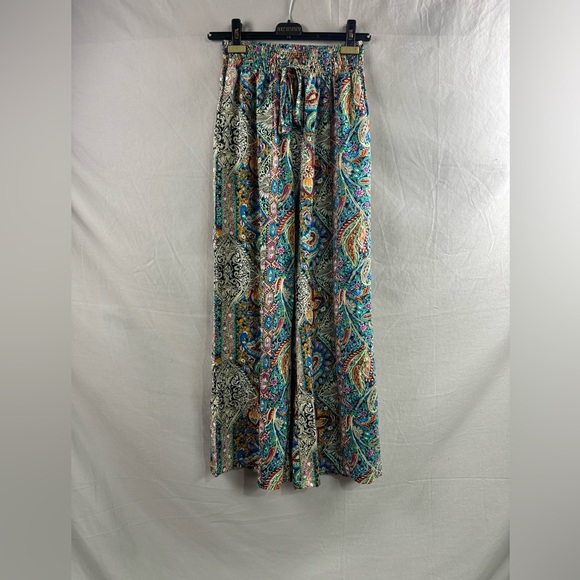 Boho Paisley Print Wide Leg Pants - Picture 5 of 6
